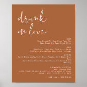 CORIANDER Terracotta Betrunken im Liebe Bar-Menü Poster (Vorne)