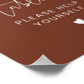 CORIANDER Terracotta Boho Grabtisch Poster (Ecke)