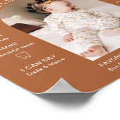 CORIANDER Terracotta Foto Erstes Jahr Meilenstein Poster (Ecke)