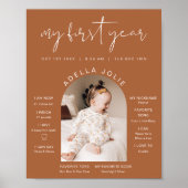 CORIANDER Terracotta Foto Erstes Jahr Meilenstein Poster (Vorne)