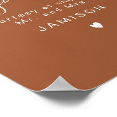 CORIANDER Terracotta Wedding Cigar Bar Poster (Ecke)