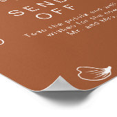 CORIANDER Terracotta Wedding Petal Tosend Off Poster (Ecke)