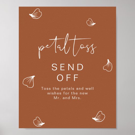 CORIANDER Terracotta Wedding Petal Tosend Off Poster (Vorne)