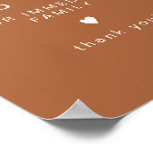 CORIANDER Terracotta Wedding Reservierung Seating Poster (Ecke)