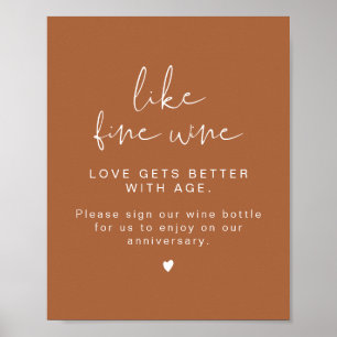 CORIANDER Terracotta Wine Wedbook Poster