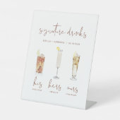 CORIANDER Wasserfarbe Cocktail Signature Drink Sockelschild (Vorderseite)