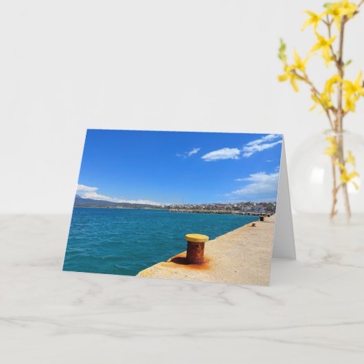 Corinth Greece Harbour Karte (Gelbe Blume)