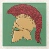 Corinthian Helmet Glass Untersetzer (Vorderseite)