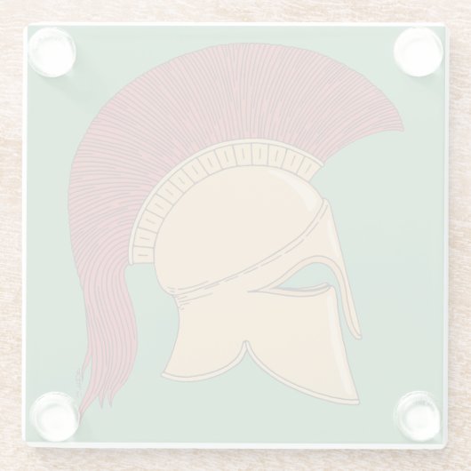 Corinthian Helmet Glass Untersetzer (Rückseite)