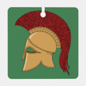 Corinthian Helmet Ornament Aus Metall (Rückseite)