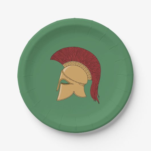 Corinthian Helmet Pappteller (Vorderseite)