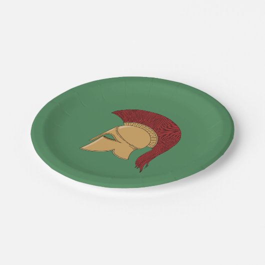 Corinthian Helmet Pappteller (Schrägansicht)