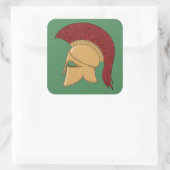 Corinthian Helmet Quadratischer Aufkleber (Tasche)