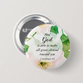 Corinthians Bible Scripture Honeybee Blume Button (Vorne & Hinten)