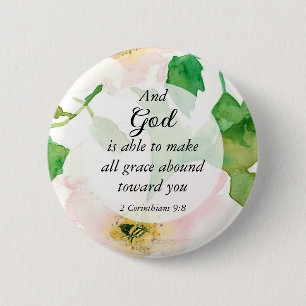 Corinthians Bible Scripture Honeybee Blume Button
