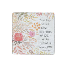 Corinthians Faith Hope Liebe Watercolor Fall Flora
