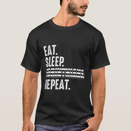 Corinthians Thema essen Sleep Wiederholung Fußball T-Shirt (Vorderseite)