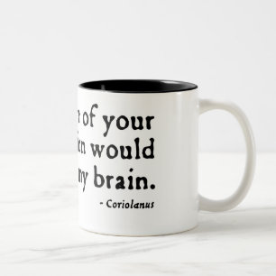 Coriolanus Beleidigung (Version 16thC) Zweifarbige Tasse