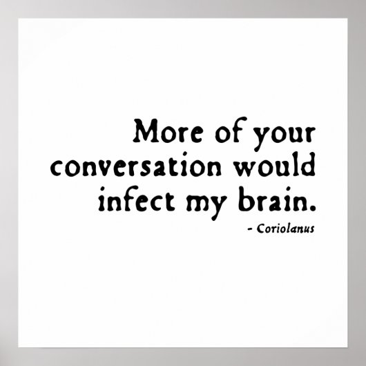 Coriolanus Insult (16. Poster (Vorne)