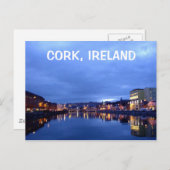 Cork at Night, Irland Postkarte (Vorne/Hinten)