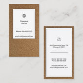 Cork Board Business Card Visitenkarte (Vorne/Hinten)