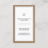 Cork Board Business Card Visitenkarte (Rückseite)
