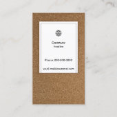Cork Board Business Card Visitenkarte (Vorderseite)