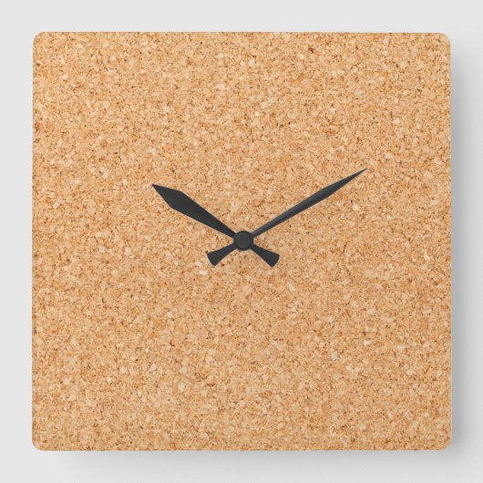 Cork Board Quadratische Wanduhr (Vorderseite)
