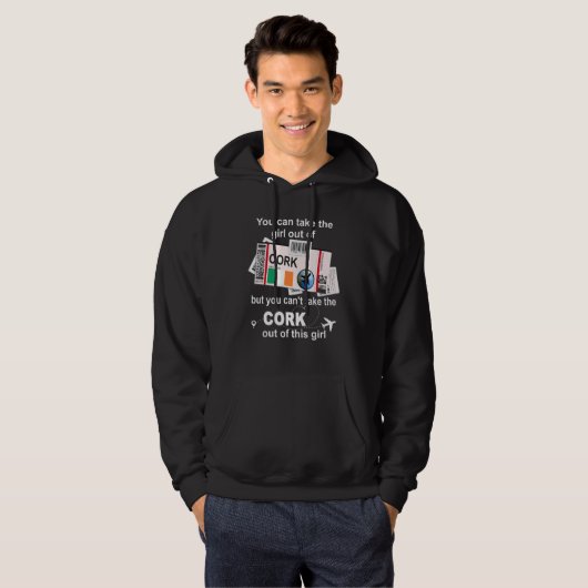 Cork Boarding Pass Cork Girl Cork Hoodie (Vorne ganz)