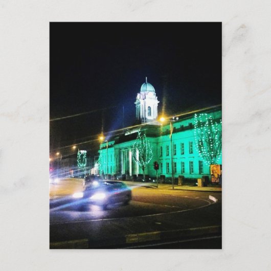 Cork City Hall, St. Patricks woche, Irland Postkarte (Vorderseite)