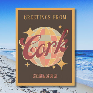 Cork City Ireland Retro Vintage Postkarte