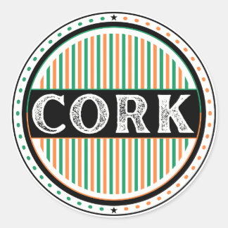 Cork City Pride Emblem – Irish Identity Runder Aufkleber