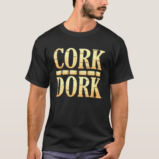 Cork Depp Wine Drinker Grafik T-Shirt (Vorderseite)
