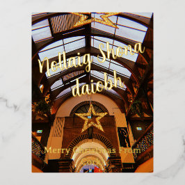 Cork English Market Foil Weihnachtskarte Folien Feiertagspostkarte