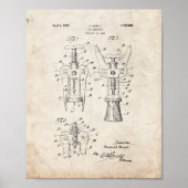 Cork Extractor Patent - Old Look Poster (Vorne)