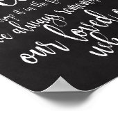 Cork Guest Book chalkboard Hochzeit 8x10 Zeichen Poster (Ecke)