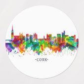 Cork Ireland Skyline Etiketten (Design 1)