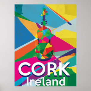 Cork, Ireland Vintage Travel Poster