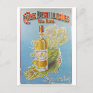 Cork Ireland Whiskey Distillery Postcard Postkarte