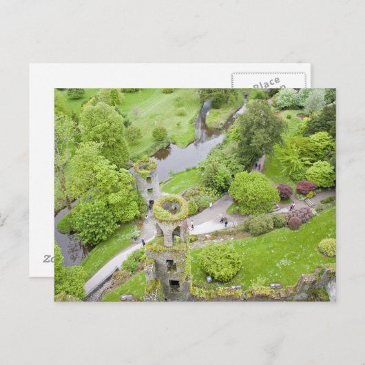 Cork, Irland. Das berüchtigte Schloss Blarney Postkarte (Vorne/Hinten)