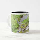 Cork, Irland. Das berüchtigte Schloss Blarney Zweifarbige Tasse (Vorderseite Links)