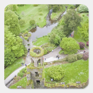 Cork, Irland. Die berüchtigte Burg Blarney Quadratischer Aufkleber