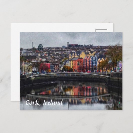 Cork Irland, Farben im Winter Postcard Postkarte (Vorne/Hinten)