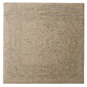 Cork Muster mit Wavy Lines Fliese (Vorderseite)