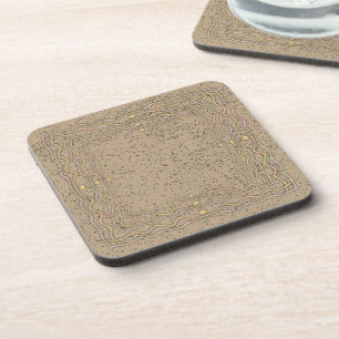 Cork Muster mit Wavy Lines Getränkeuntersetzer
