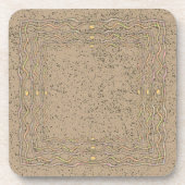 Cork Muster mit Wavy Lines Getränkeuntersetzer (Vorderseite)