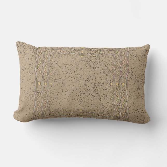 Cork Muster mit Wavy Lines Lendenkissen (Vorderseite)