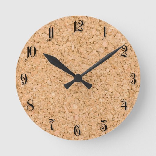 Cork oak pattern runde wanduhr (Vorderseite)