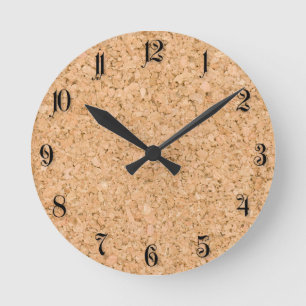 Cork oak pattern runde wanduhr