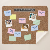 Cork Pinboard Look 6 Message & 3 FotoCollage Sherpadecke (Vorderseite (Horizontal))